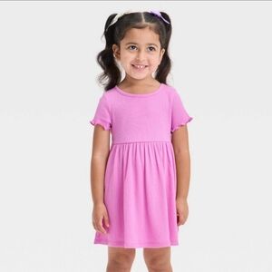 Cat & Jack Bright Pink Casual Kids Dress